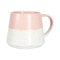 Nicola Spring Ceramic Coffee Mug - 370ml - Dusty Pink Dipped Flecked Stoneware Coffee Cups Dishwasher & Microwave Safe Large Tea Mugs for Hot Drinks, Hot Chocolate, Tea