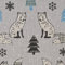 Stoff Baumwolle Meterware grau weiß Polarfuchs Fuchs Baumwollstoff Winter Weihnachtstoff Kleiderstoff Dekostoff