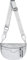 styleBREAKER Damen Umhängetasche in Halbmond Form, abnehmbarer verstellbarer Schultergurt, Einfarbige Handtasche 02012380, Farbe:Silber