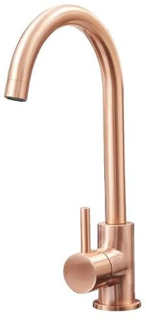 Liquida W06CP Swan Neck Monobloc Single Lever Copper Kitchen Mixer Tap