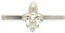 Les Etains de Jumilhac Pince à Cravate Fleur Lys, Fabrication Artisanale Française en Étain, par William Sturt des Étains Jumilhac.