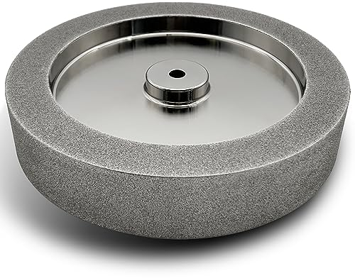 UF-SHARP CBN-Schleifscheibe für Tormek T-8 Schärfsystem, 250 mm x 50 mm x 12 mm, Schleifscheibe zum Schärfen von Hochgeschwindigkeitsstahlwerkzeugen (HSS) (rechte Ecken, Körnung 80)