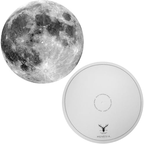 Menesia 12 Inch Turntable Mat, Slipmat for Vinyl LP Record Player, Anti Static Turntable Platter Mat (moon)