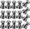 16Pcs Strong Fridge Magnets,Black Refrigerator Magnets, Push Pin Magnets,Strong Whiteboard Magnets for Locker, Map, Kitchen, Office, School, Adults