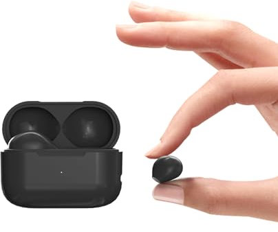 Invisible Tiny Wireless Earbuds Bluetooth Mini Smallest Wireless Earbuds for Side Sleepers Noise Cancelling Invisible Ear Buds for Sleeping Comfort Mini Sleepbuds Hidden Headphones for Work Black