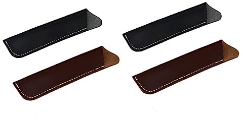 Ciieeo 4 Stück Stiftschutz Aus Pu-leder Federmäppchen Für Die Schule Federmäppchen Aus Leder Tasche Büro