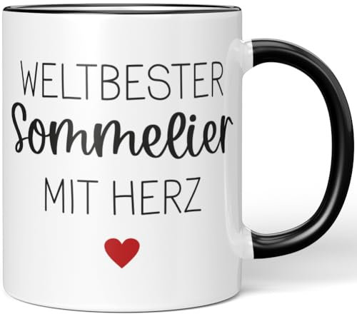 JUNIWORDS Tasse, Weltbester Sommelier, Schwarz (6698730)