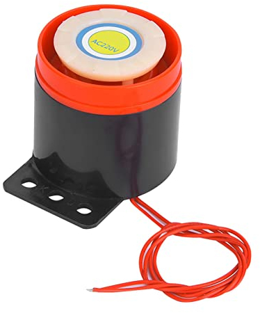 Elektronischer Alarmsummer, AC 220 V-Kabel, Aktiver Summer, 110 DB Alarmpiepser, Alarmtongeber-Projektpiepser, Kabellänge 33 cm