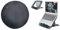 Leitz Ergo Set Active Sitzball, Gymnastikball 75 cm, Anti-Wegroll-Funktion, Stoffbezug + Leitz Höhenverstellbarer Laptopständer, Notebook Ständer mit 4 Höhen für 13“-15“ Notebooks, 65430089 + 64260089