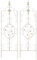 CLP Jeu de 2 treillages Burgus en Fer I Support pour Plantes grimpantes de Style Rustique, Couleur:crème Antique