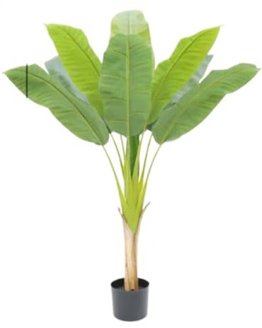 Piante Finte da Interno Albero Finto Di Banano Artificiale Con Foglie Realistiche Pianta Artificiale Per La Decorazione Domestica Pianta Finta da Interno Alta(120cm)
