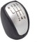 para Pomo de palanca de cambios de 6 velocidades, elegante para pomo de palanca de cambios LAGUNA 3 III Coupe, plateado mate y cuero negro