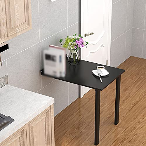 SIbeg Robuster Wandklapptisch, moderner und minimalistischer Klapptisch zur Wandmontage, Klappwerkbank aus Holz, Schwarz (80 x 60 cm/31 x 24 Zoll) (75 x 46 cm/30 x 18 Zoll) (120 x 60 cm/47 x 24 Zoll)