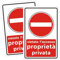2pz Cartello Proprieta Privata vietato l accesso Metallo, 30cm x 20cm Cartelli Alluminio Targa Riflettente segnale di avvertimento (rosso-vietato i'acccesso-paragrafo orizzontale)