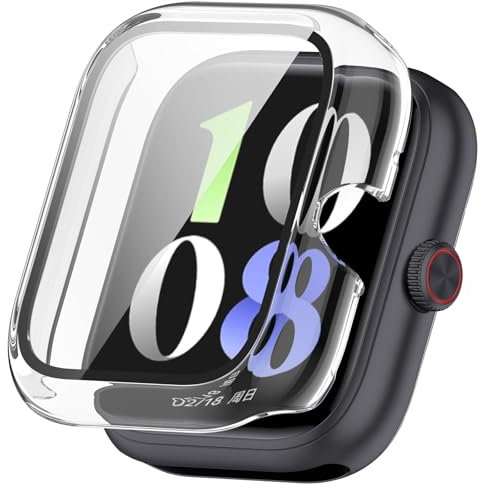SEIAIYG Hülle Kompatibel mit IQOO Watch GT, Ultradünne PC Hard Schutzhülle mit Displayschutzfolie [Vollständige Abdeckung] - Transparent