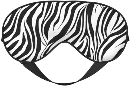 Satin-Schlafmaske & Augenmaske mit Zebra-Druck, Deep Dream Schlafmasken für Damen und Herren, weiche Schlafmaske zur Pflege der Haut