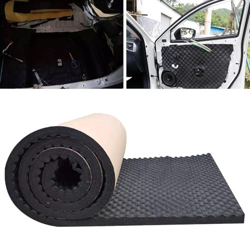 Putentfun 20MM Car Sound Proofing Foam Roll Closed Cell Foam Deadening Mat Car Van Sound Insulation Proofing Deadener Mat HeatProof Waterproof Moistureproof Noise Insulation 200x50cm