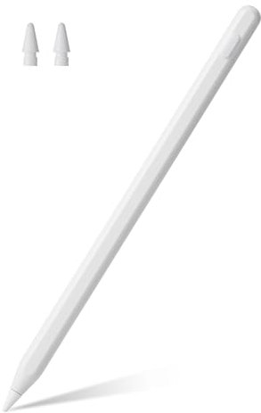 Penna stilo per Apple iPad Pencil 2a generazione di ricarica wireless magnetica per iPad Pro 12,9 6/5/4/3 e Pro 11 4/3/2/1 generazione, iPad Air 5/4 Gen, iPad mini 6, sensibilità all'inclinazione