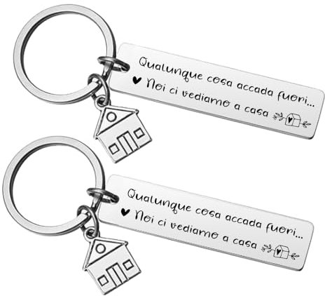 FGHJK Nuovo Portachiavi Casa Prima Casa,Regali Chiave per Uomini,Nuova Casa Nuova Avventura Nuovi Ricordi,Regalo di Inaugurazione della Casa,Amico Nuovo Portachiavi Casa (2)