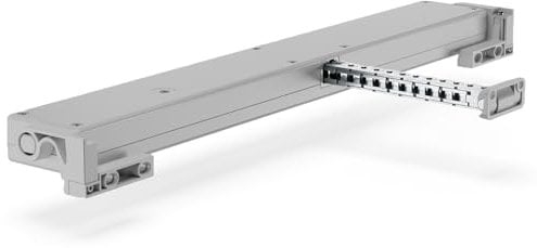 Aprifinestra elettrico LIWIN L35 Slim-230 V, hub regolabile da 400 mm, forza di trazione 350 N, finestra ribaltabile, chiudifinestra, azionamento lineare a catena (grigio)