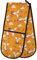 Oven Gloves Double Oven Gloves Fox Forest Animal Orange Oven Mitts Pot Holder Heat Resistant Quilted for BBQ Baking Kitchen Cooking Gloves