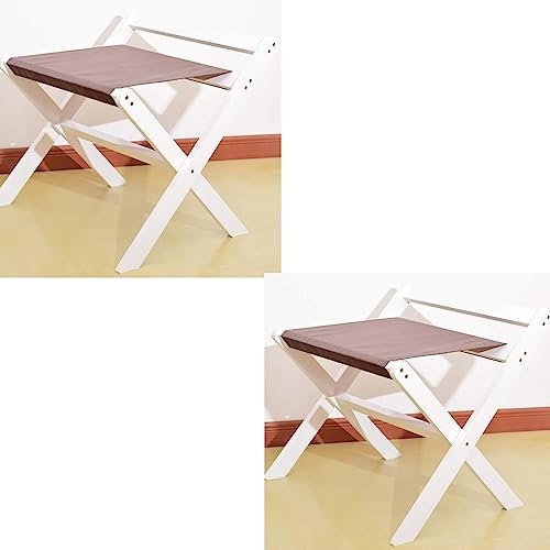 Porte-bagages pliable en bois pour hôtel, chambre d'amis, double couche, avec boîte de rangement, 60 x 45 x 55 cm