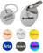 Porte-adresse pour chien personnalisé, Médaillons personnalisés pour chiens, Personnalisation de 6 lignes de texte et de Code QR, gravure laser sur acier inoxydable (Ronde)