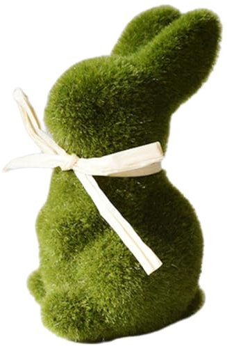 Moos , Ostern Deko Häschen Dekoration, Ostern Moos Beflockt Bunny | Vista Druck Osterhase Statue Osterthema Häschen Figur für Wohnzimmer, Schreibtisch, Tisch und , Sammler