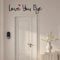 Love You Bye Above Door Sign, Love You Bye Sign Handcrafted Plywood Script Sign Elegant Wall Decor Sticker for Living Room Hallway Home Entryway Doorway