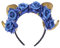 Veemoon Simulation Rose Horns Headband Comfortable Floral Hair Accessory for Halloween Parties Festivals and Costume Events Stylish Animal-themed Headpiece Fit
