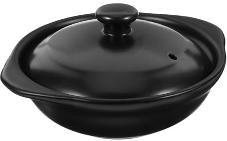 Mikinona Casserole Stew Pot Lid Ceramic Soup Pan Home Cooking Pot Kitchen Ceramic Cookware