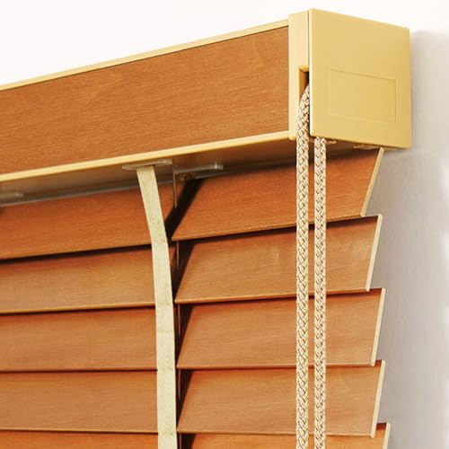 Horizontal Jalousie Aus Holz Sichtschutzvorhänge 50mm Lamellen Sonnenschutz Jalousette Breite 60 80 90100 120 150 cm Verdunkelungs Venezianische Jalousie Für Schlafzimmer(140x220cm)