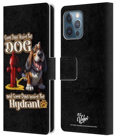 Head Case Designs Offizielle D.S. Valori An Manchen Tagen Bist Du Der Hund Kitty Und Puppy Leder-Wallet-Hülle Kompatibel mit Apple iPhone 12 Pro Max