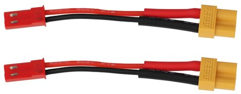 EMSea 2 Stück XT30-Buchse auf JST-Stecker-Adapter 50 Mm 24 AWG für Ferngesteuerte Modelle Drohnenmodelle
