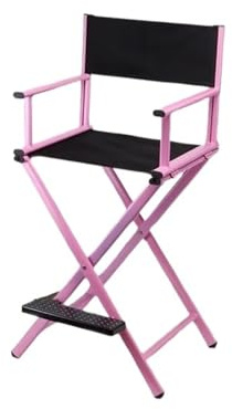 Regiestühle Make-up-Artist-Regisseurstuhl mit hohem Aluminiumrahmen, Faltbare Gartenmöbel, Leichter, tragbarer, Faltbarer Make-up-Regisseurstuhl(Pink)