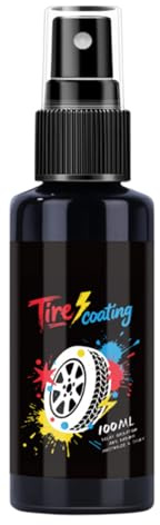 Yuemeuy Spray Brillant pour Pneus, Agent de Revêtement Nano Anti-Rayures pour Pneus, Agent pour Jantes Haute Brillance, pour Voiture SUV Camping-Car Véhicule Automobile Détailage à Domicile