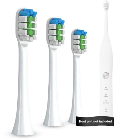 OAZSWGG Replacement Brush Heads for Spotlight Oral Care Electric Toothbrush - 3Pack, Soft Durable Bristles, Deep Clean (White)