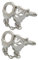 COLLAR AND CUFFS LONDON Manschettenknöpfe Herren Silber Farbe - Mit Box - Handschellen und Kette - Langlebiges Messing - Kriminalität Polizei Sicherheitsbeamter - EIN Paar