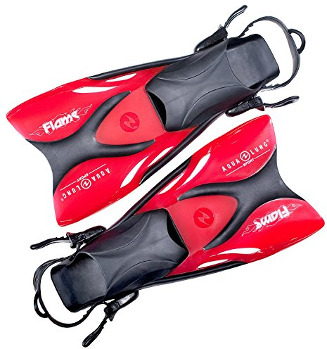 Aqualung - Flame Kinderflosse Junior Flossen (Kirsch rot transparent, 33 - 36)