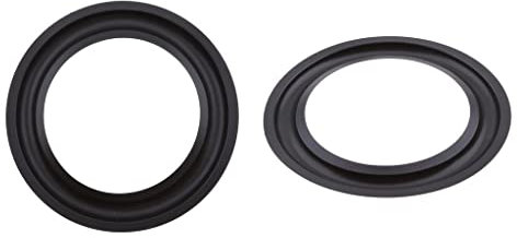 Almencla Kit di Riparazione per Surround in Schiuma da Subwoofer da 2 Pollici da 5 Pollici, Cerchi in Gomma Perforata da 125 Mm di Ricambio Nero