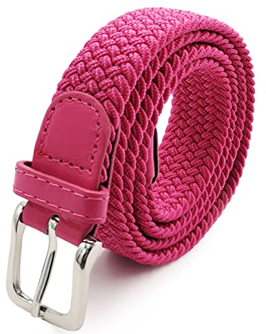 Glamexx24 Damen Elastischer Stoffgürtel Geflochtener 25mm Stretchgürtel Dehnbarer Gürtel für die Frau