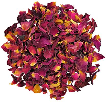Rosenblätter Getrocknet Echt Rosenblütenblätter Rosa Pink Rot von Rosen 60g, Deko Essen Hochzeit, TeaClub Kräutertee