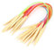 Rundstricknadel Set, 18 Stück Doppelpunkt Bambus Stricknadel Bunte Rohr Stricknadel(40cm/15.7in)