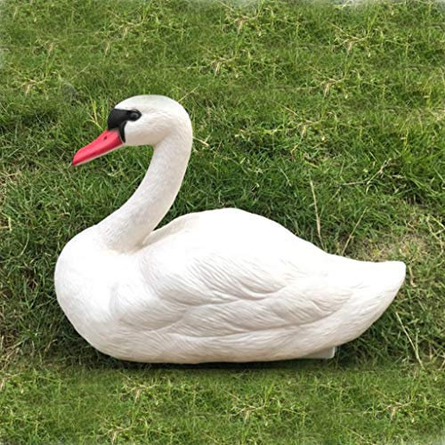MMLC 1 Stück Jagd Weißer Köder Garten Kunststoff Teich Gans Decor Weißer Schwan Haustier (Weiß)
