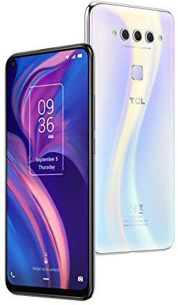 TCL Smartphone 'TCL PLEX' 128 GB (16,59 cm (6,53 Zoll) FHD+ LCD LTPS-IPS Display, Triple-Hauptkamera, 24MP Frontkamera, 6 GB RAM, Dual-SIM, Android 9), Opal White