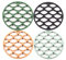 Silicone Trivet Mats, Hot Pot Holder Heat Resistant and Non-Slip Hot Pads for Kitchen (4 Pieces)