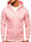BOLF Homme Sweat-Shirt a Capuche avec Fermeture Eclair Hoodie Sweat Zippe Manches Longues Temps Libre Sport Fitness Outdoor Basic Casual Style 2008 Rose(Ciel) L [1A1]