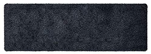 WohnDirect Magic Mat 50x150cm, Blau-Schwarz - Ultra Saugstarke, Waschbare und rutschfeste Fußmatte aus Mikrofaser - Sehr dünn, passt unter Fast Jede Türe