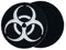 Graphic Dust (leuchtet im Dunkeln + Klettverschluss) Biohazard bestickter Aufnäher Logo Symbol Gefahr Strahlung Zombie Virus Schwarz Weiß Applikation Response Team Stars Death Stop