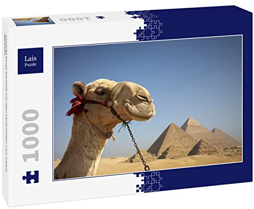 Lais Puzzle Porträt eines Kamels vor den Pyramiden von Gizeh, Ägypten 1000 Teile